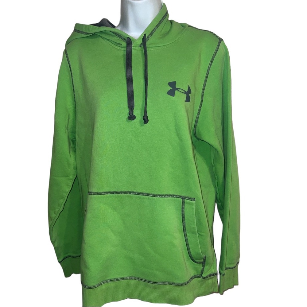 Under Armour Lime Green Hooded Sweatshirt SZ S